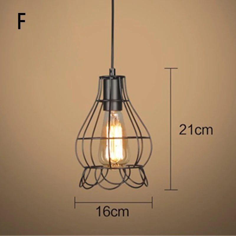 E Арт-деко Железная Клетка Подвесные светильники креативные DIY Droplight Art Spider Подвесная лампа, E27, 110V 220V~ 240V - Цвет корпуса: E