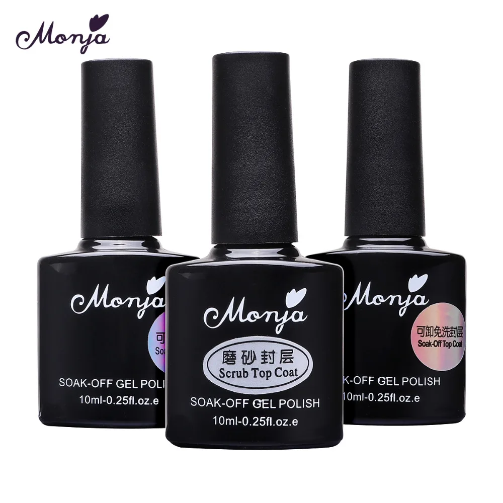 Monja 10 мл ногтей Книги по искусству Soak off UV Гель для Лаки Грунтовка Базовый гель
