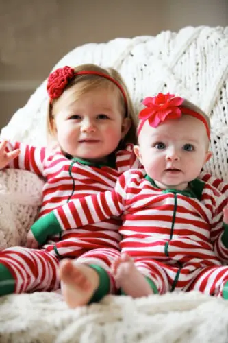 Новинка 2018 Рождественский комбинезон в полоску на молнии для новорожденных