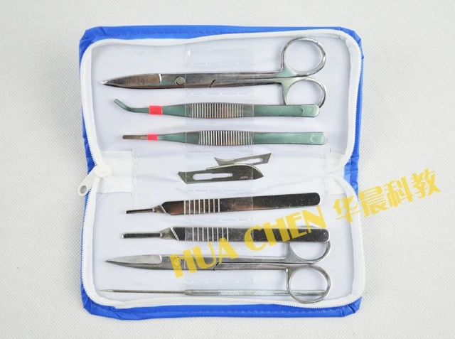 Учебный студенческий ланцет игла для рассекания пинцет ножницы игрушка прибор