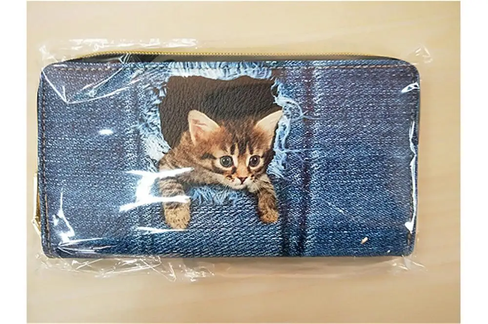 Женский Длинный кожаный кошелек с милым рисунком собаки ротвейлера