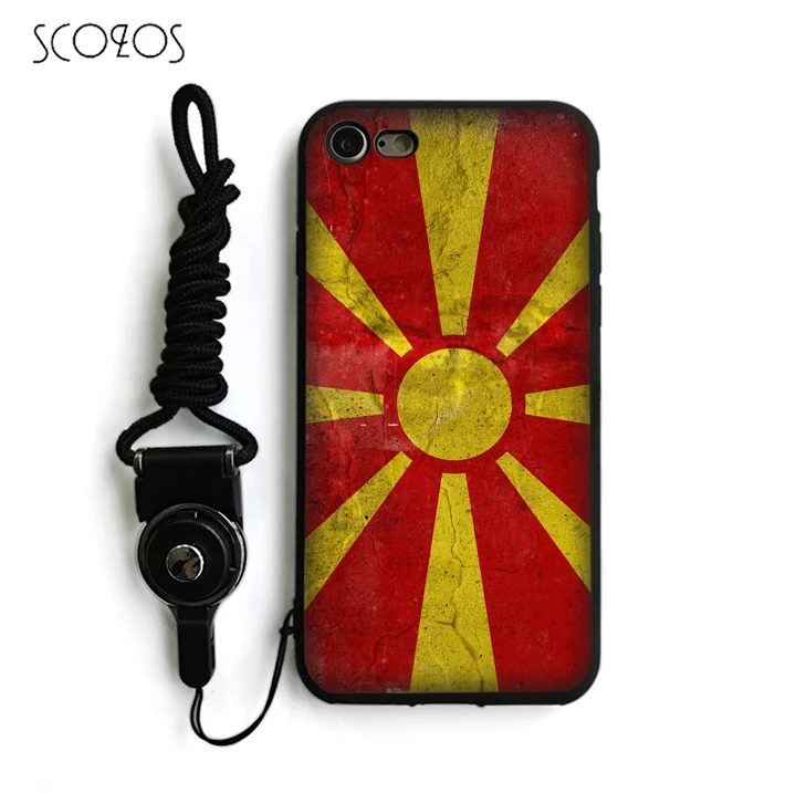 Scozos Македония флаг 6 Силиконовые ТПУ Телефон Чехол Мягкий чехол для iPhone X 5 5S SE S 7 8