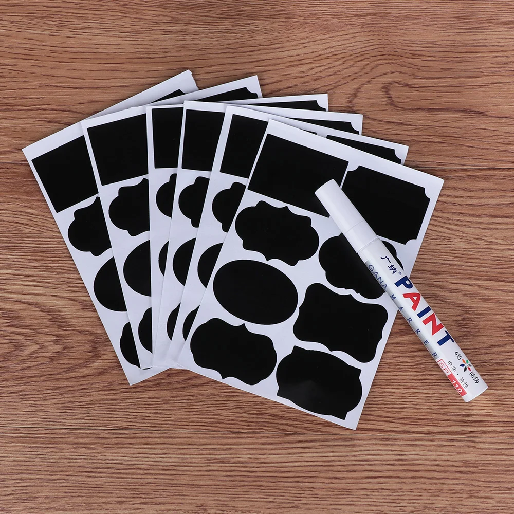 48 шт./компл. водостойкая доска для кухни этикетки специй наклейки Jam Jar ярлыки на