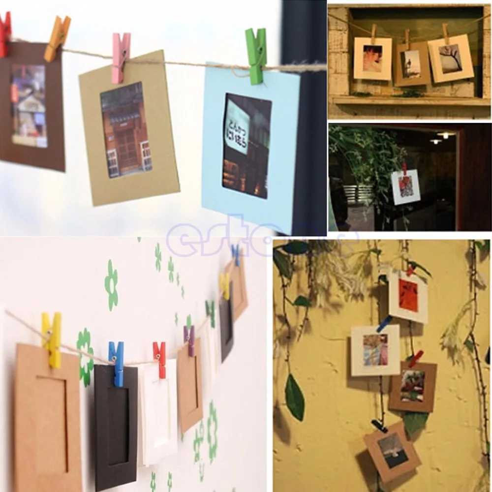 10X 3 дюймовые бумажные фото Flim DIY Настенные Фото веревки Висячие альбомы подставки