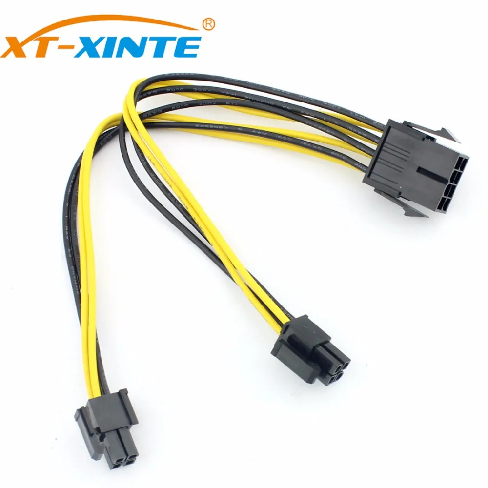 USB кабель питания для ПК 2 порта 4P + 4p 20 см|cable extender|4 pin cpucable power |