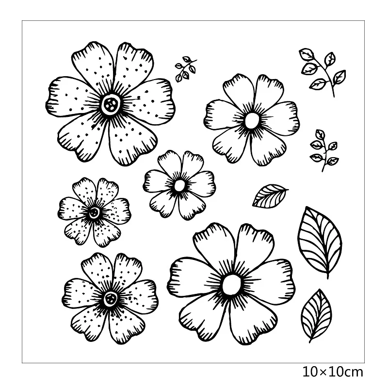 

Beautiful Petals Metal Cutting Dies and Stamp DIY Scrapbooking Album Decoration Transparent Silicone Seal Cutting Mold Set