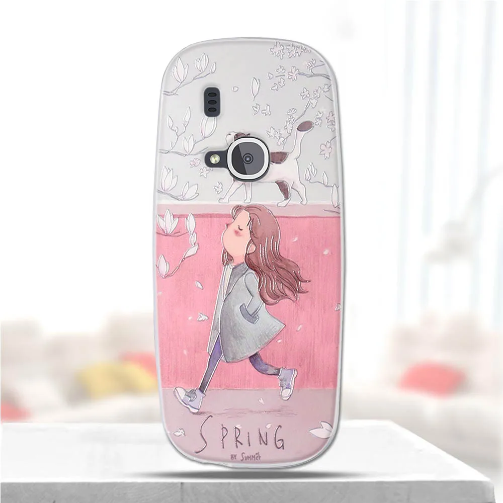 Для Nokia 3310 2017 чехол мягкий TPU Fundas для Кремниевая краска с цветным рисунком