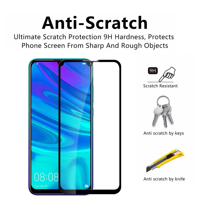 2 шт. Защитное стекло для huawei p smart Стекло дисплей броня для huawei p smart закаленное стекло psmart защитная пленка