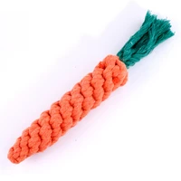 1 pcs carrot shaped knot rope cotton rope pet dog chewing toy clean bitecat toy safe toys dogs molar biting toys dog accessories