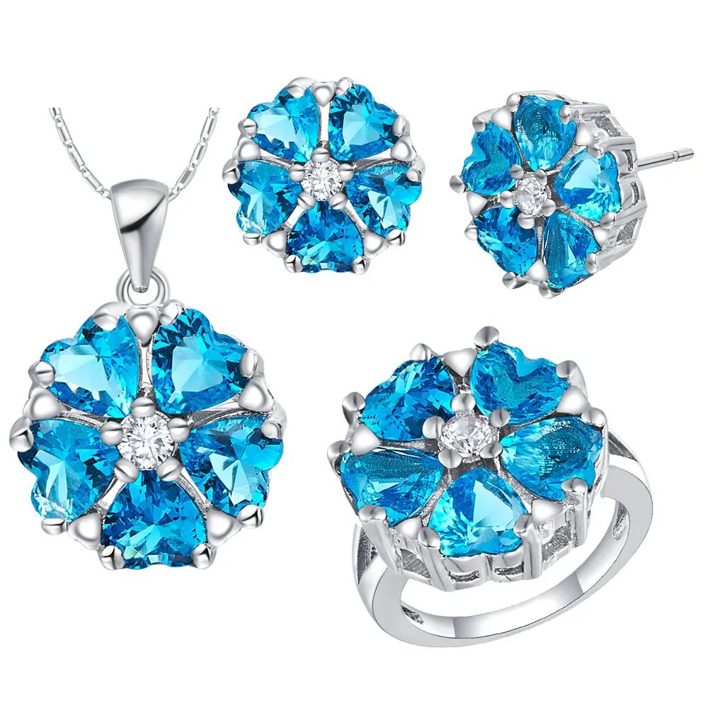 Акционная цена Модные Ювелирные наборы для годовщины/вечерние серьги и кольца с