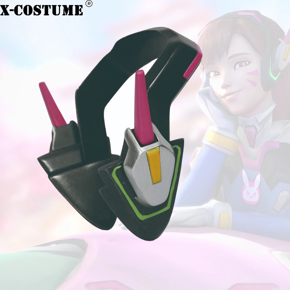 X COSTUME OVERWATCH D. Va наушники Хана Сонг косплей реквизит Косплей головной убор