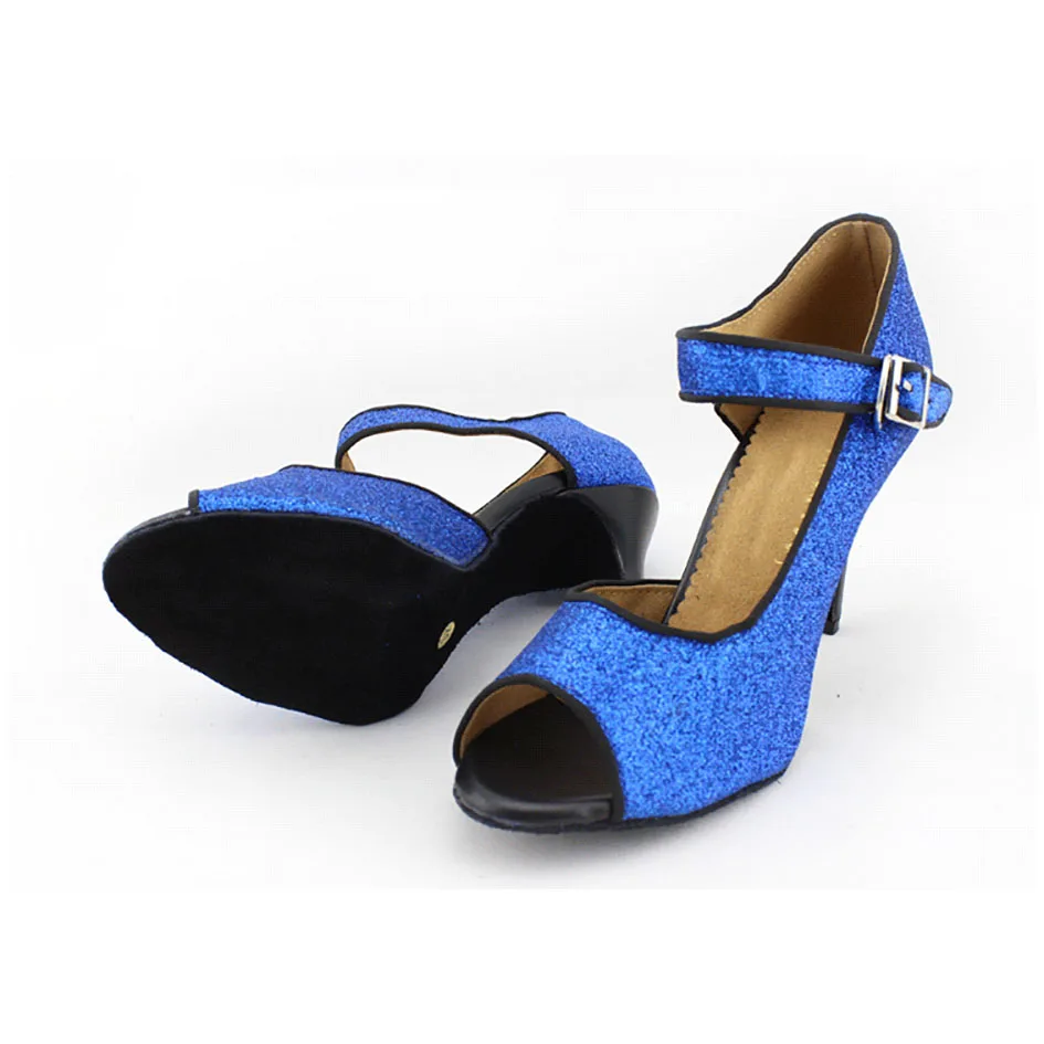 Женские туфли для Бальных и латиноамериканских танцев синие красные современных