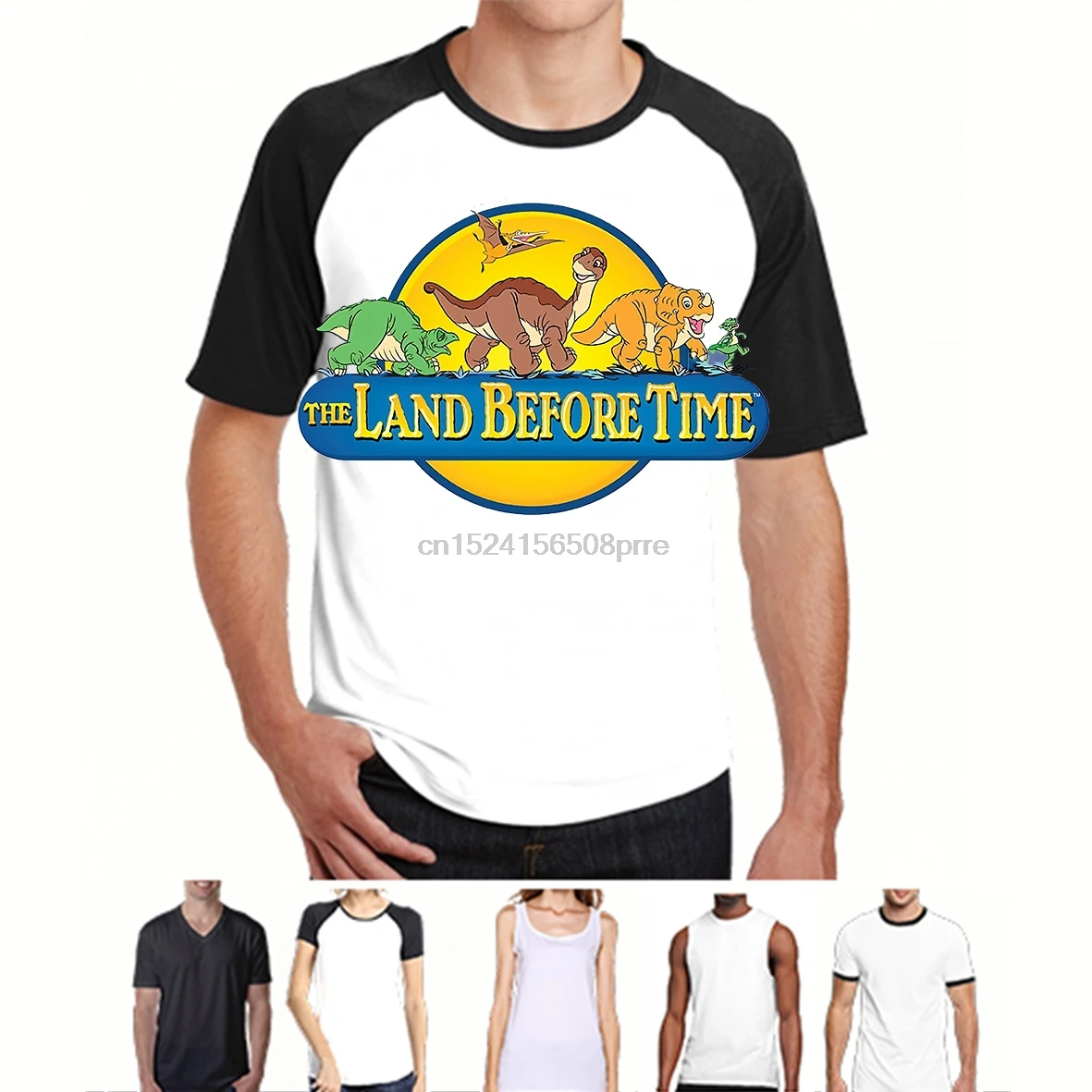 The Land Before Time Классическая футболка новая из чистого хлопка с короткими рукавами в
