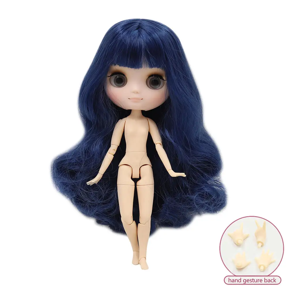 nude doll Кукла Middie blyth, обнаженная, 20 см, матовое тело, лицо с макияжем, серые глаза, сделай сам, игрушки, подарок с жестами - Цвет: nude doll