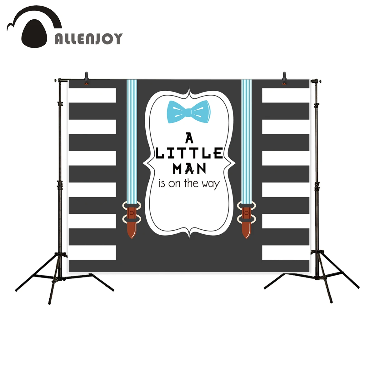 Allenjoy фон для фотосъемки серый белый полосатый синий ремень галстук бабочка