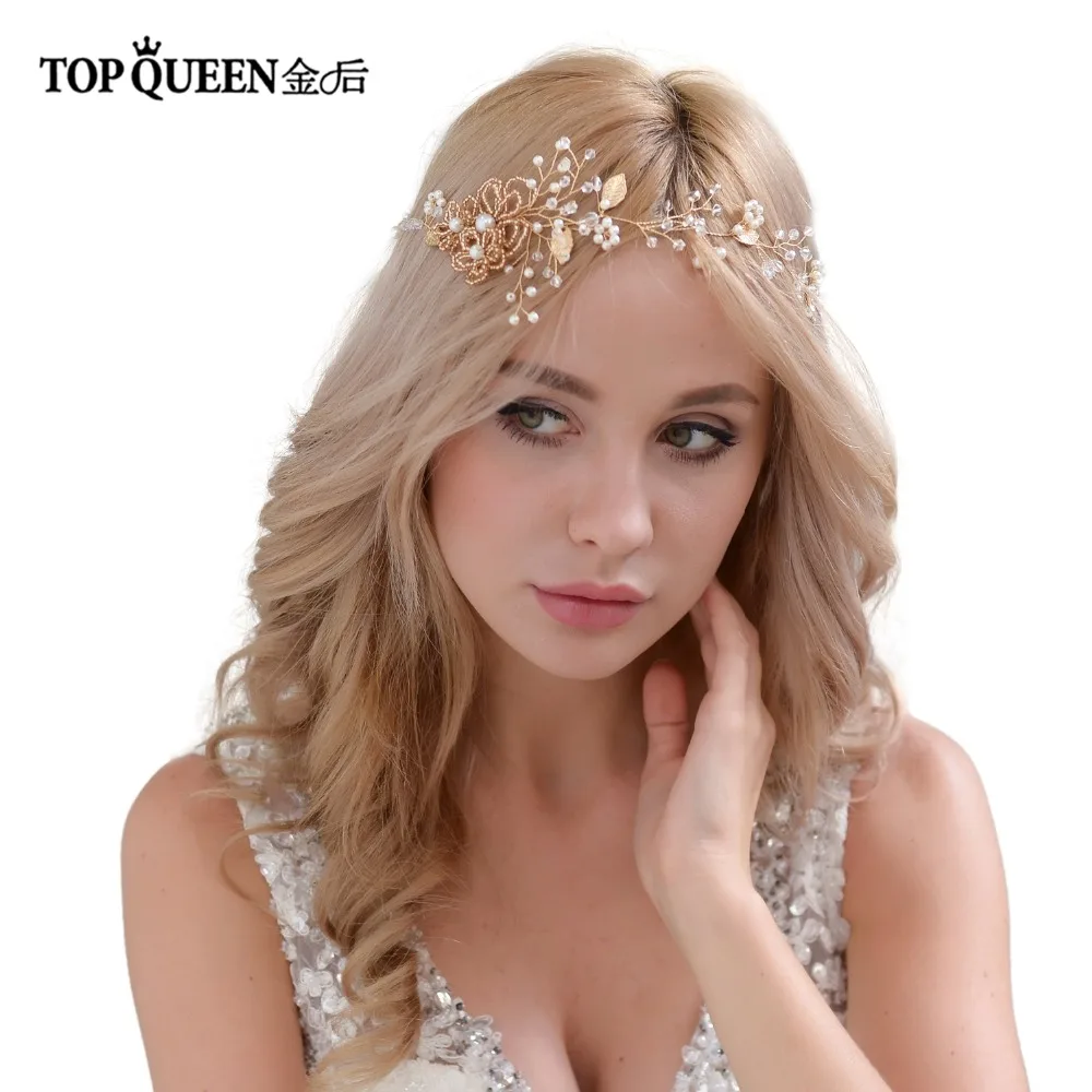 TOPQUEEN SH73 свадебный пояс, стразы, роза, золотой свадебный пояс для платьев, стразы, жемчуг, свадебный пояс