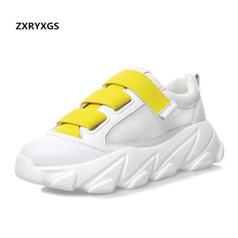 Легкие дышащие женские кроссовки из натуральной кожи сетчатые новинка 2021 модные