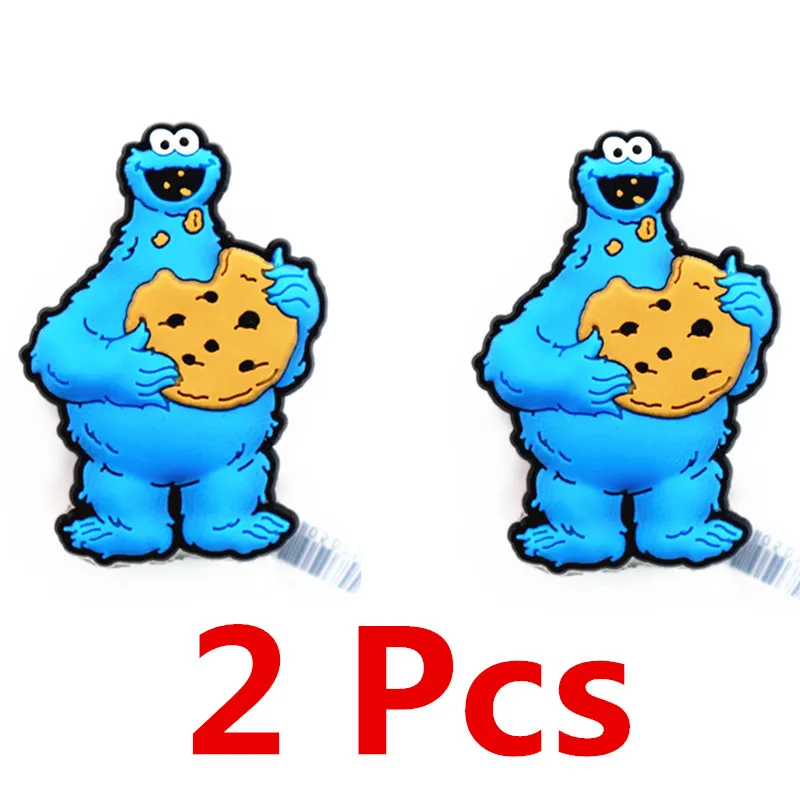 Cookie Monster B 2Ps Горячая Распродажа, 1 шт., украшения для обуви, 3D, кунжут, уличный стиль, обувь, шарм, Элмо/Большая Птица/печенье, монстр, аксессуары для обуви, подходят для детей, подарки - Цвет: Cookie Monster B 2Ps
