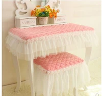 pink purple lace border tablecloth piano bench cover computer desk table cloth decorative dust proof