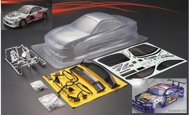 1/10 шкал автомобильный корпус для гоночного автомобиля fouring Drift/Nitro Eelctric Clear Body