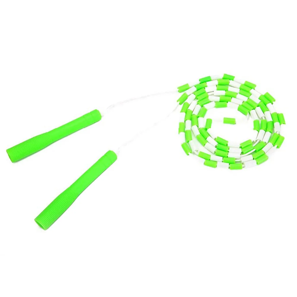 Детская скакалка Segmented из бисера веревка для игровой площадки пластиковые ручки