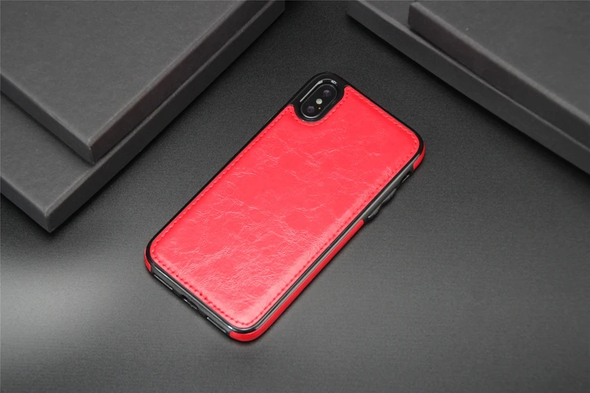 Кожаный чехол HOTR в винтажном стиле для iphone X, чехол из искусственной кожи с магнитной абсорбцией, задняя крышка для iphone 9, 8, 7, 6, 6S Plus, 5, XS, XR, XS Max