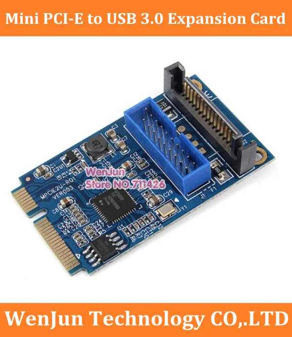 

Новая мини PCI-E до 20pin /19-pin USB 3,0 + SATA Плата расширения материнской платы адаптер Mini PCI-E к USB3.0 адаптер