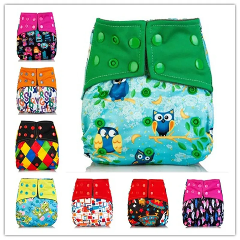 Детские подгузники из бамбука и угля стираемые тканевые многоразовые для