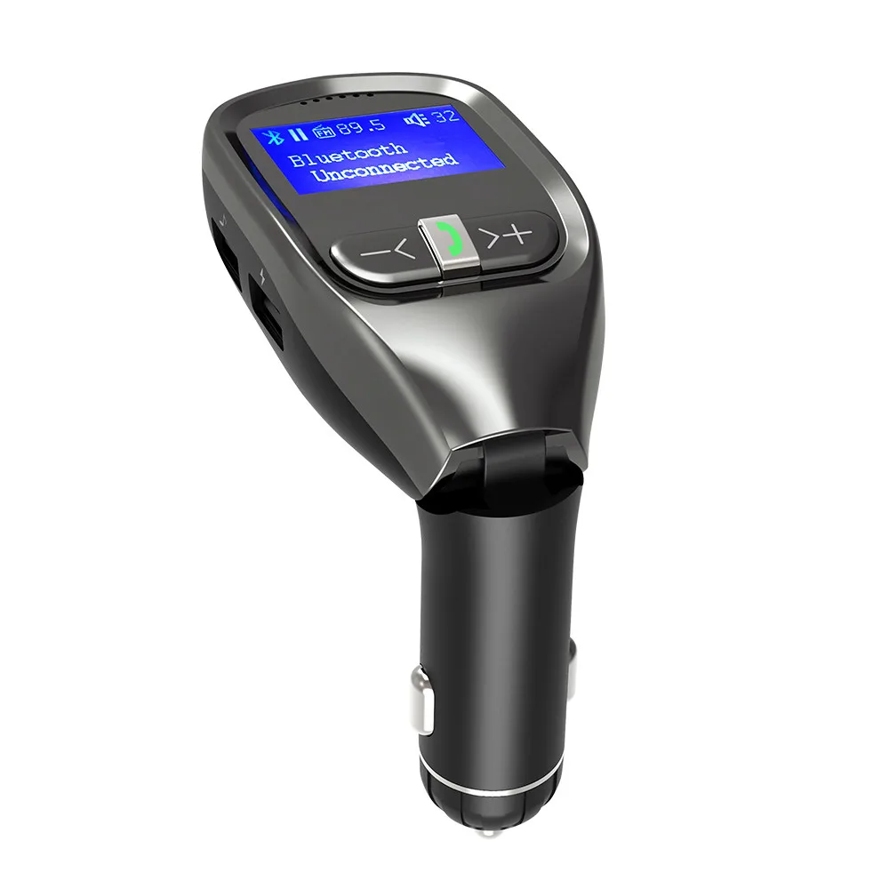 Новый Многофункциональный беспроводной Bluetooth fm передатчик ЖК дисплей mp3 плеер USB