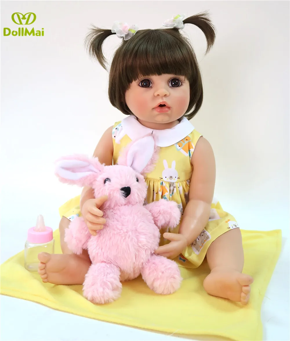DollMai детский реборн полка виниловый силиконовый Детская кукла игрушки милый