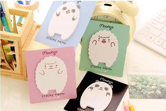 2 шт./лот Kawaii довольно животных Sticky memo pad заметки школы канцелярские принадлежности для студентов книга