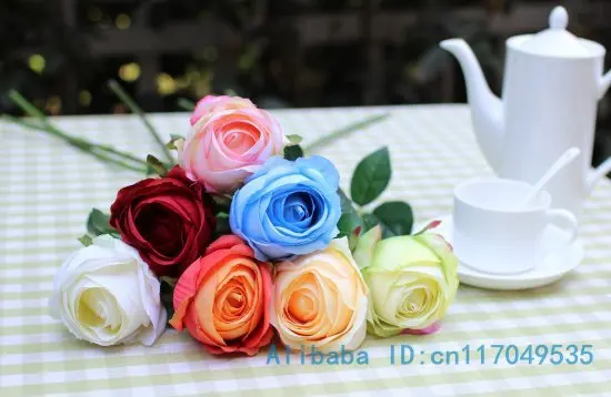 1 шт. искусственная Роза с одним стержнем украшение для дома подарок бесплатная