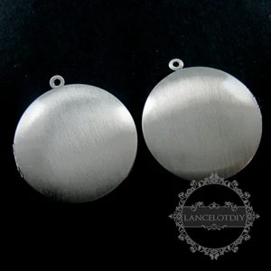 Antiqued Silver 33 мм Круглый Золотой, розовое золото, бронза, серебро, состаренное серебро, необработанная латунь фото медальон рамка Подвеска Шарм для гравировки 1111070 - Окраска металла: Antiqued Silver