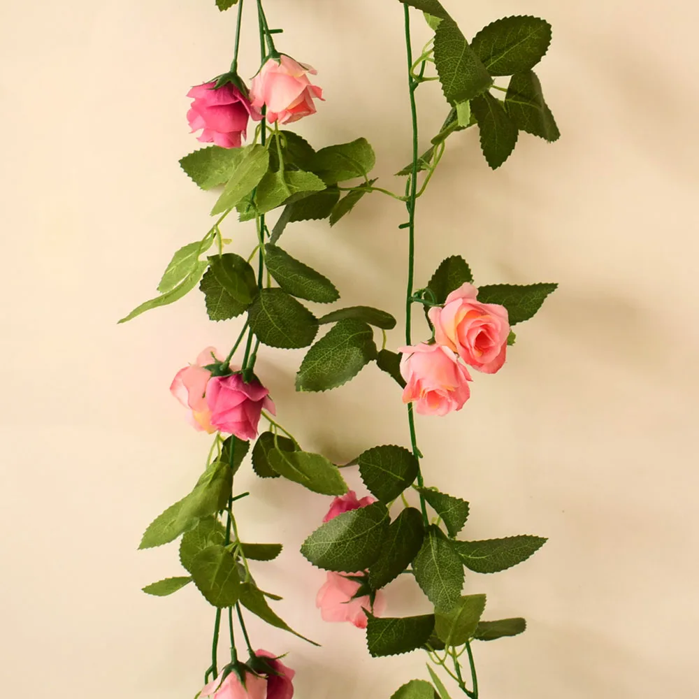 Шелковые искусственные розы лоза для дома качели сада вечерние ринки свадьбы