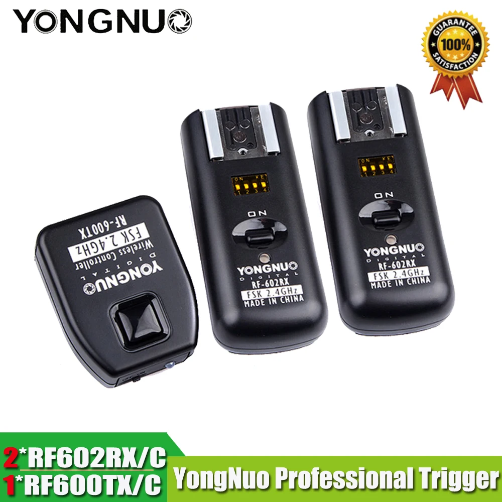 Yongnuo RF602C триггер RF602TX RF602RX YN602 беспроводной дистанционный для вспышки приемник Canon
