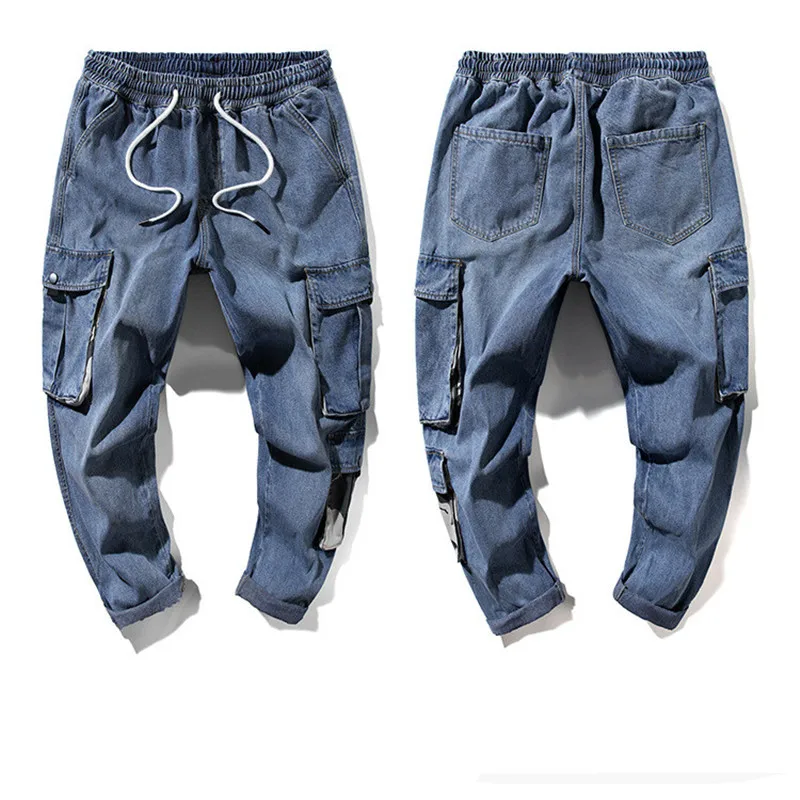 Мужские свободные брюки карго камуфляжные джинсы с несколькими карманами в