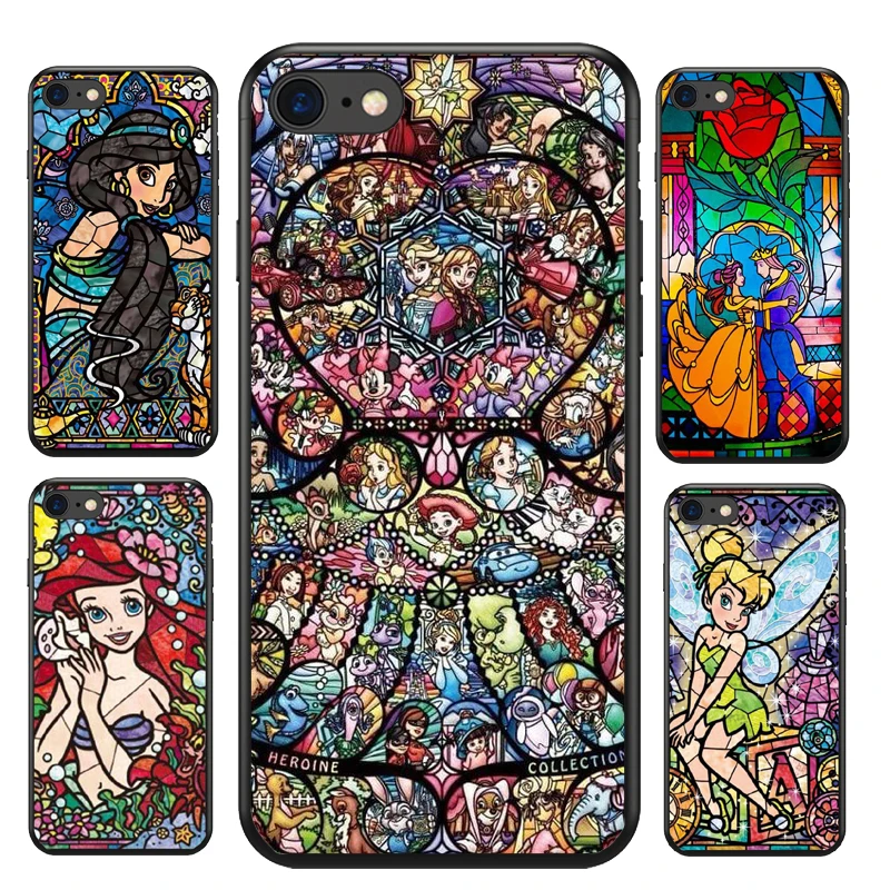 Милый мультяшный чехол для iPhone 5 5S SE 6 6S 7Plus 8 8Plus прозрачный ПК Ариэль Русалочка