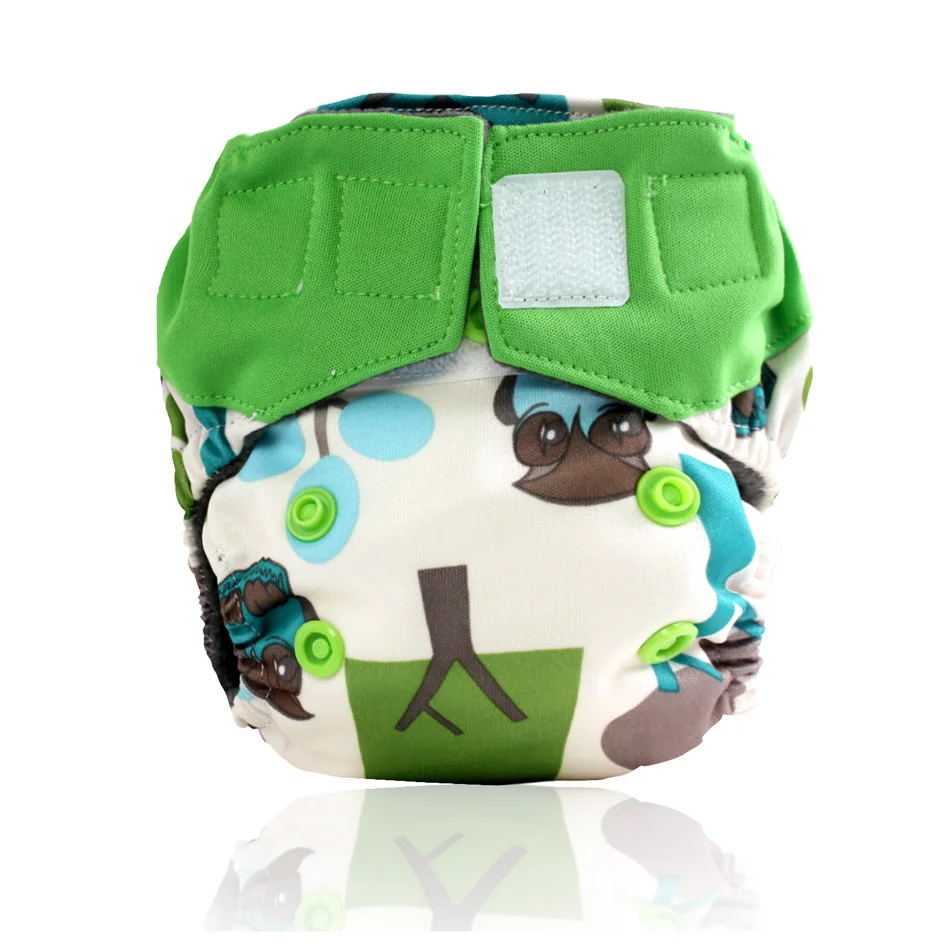 Тканевый подгузник Miababy из древесного бамбука AIO для новорожденных двойная