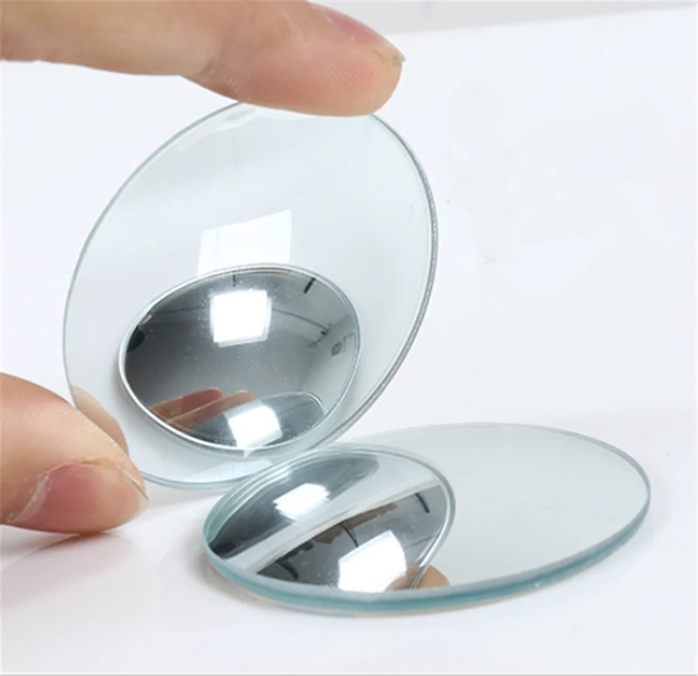 Автомобильное безрамочное маленькое круглое зеркало для слепых зон помощь при