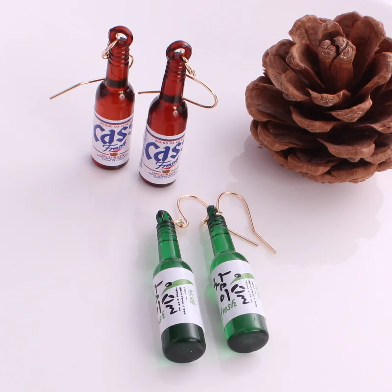 G. YCX летние висячие серьги в форме бутылки пива Милые Акриловые Harajuku уличные для