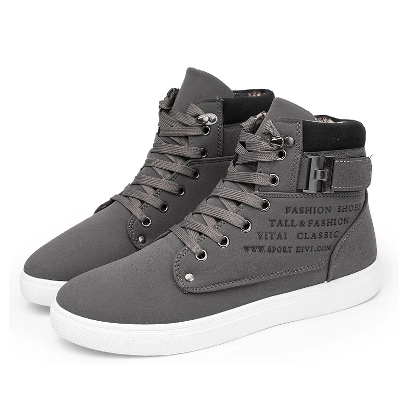 FONIRRA New 2019 Retro Style Men Casual Shoes Spring Autumn Vintage Low Boots Lace Up High Top Plus Size 38-47 180 | Обувь