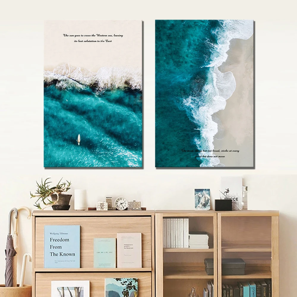 Настенная картина на холсте украшение для дома 2 предмета морской пейзаж