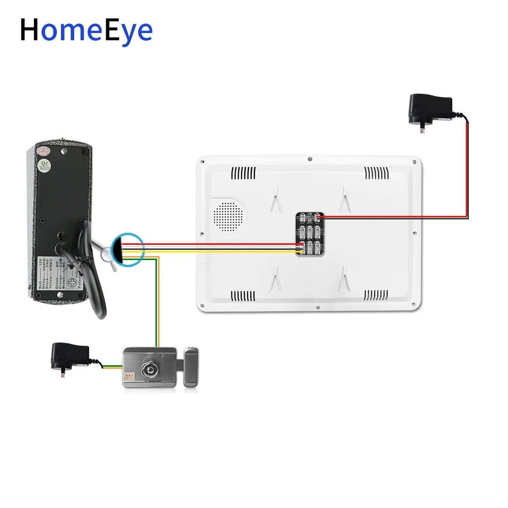 Видеодомофон HomeEye 7 дюймов 1200TVL IP65 с защитой от дождя Видеодомофон 
