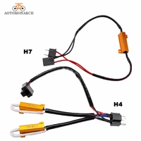 aotomonarch h7 led decoder car lights bulbs resistor for h4 h8 h9 h11 9005 9006 canbus wire harness adapter 50w 8ohm 9 14v ab