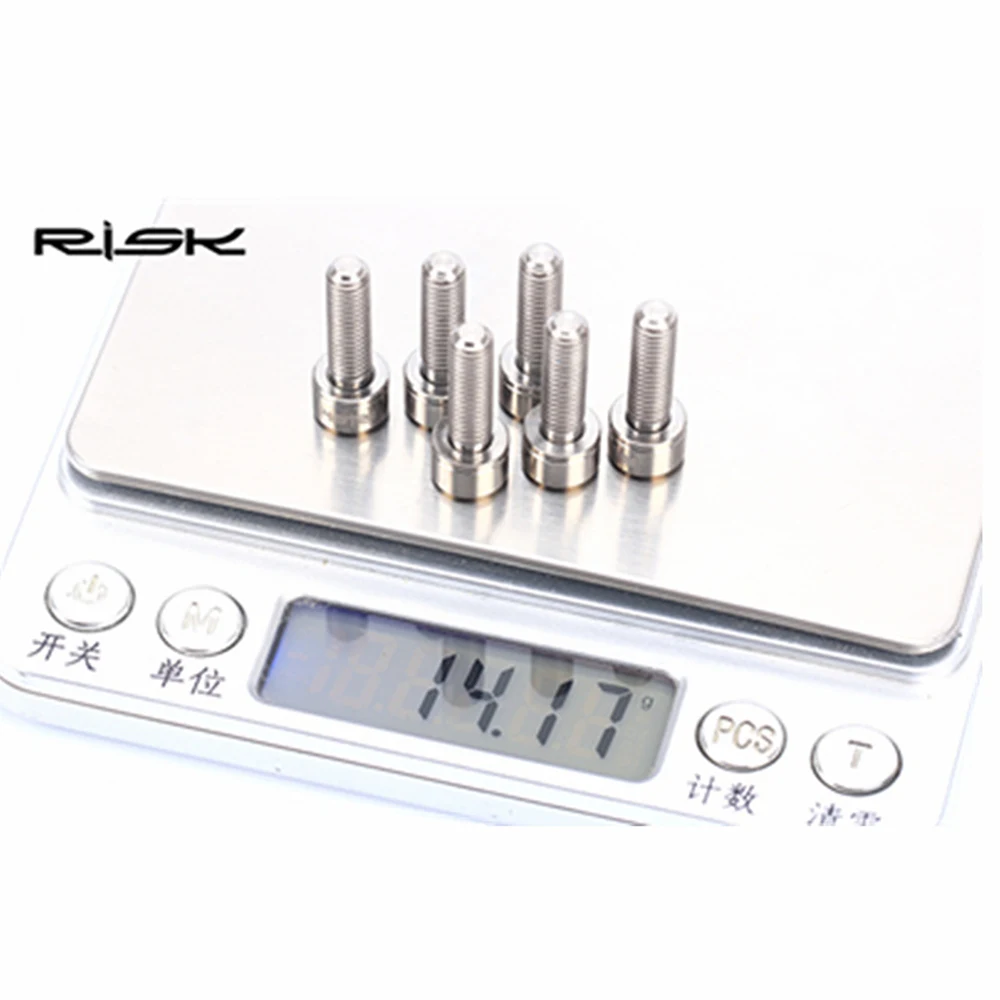 

6PCS M5*18mm M5*20mm Titanium Stem Bolts with Gasket For Bike MTB Bicycle Stem Screws Fixed Bolts Bike Parts 3 Colors