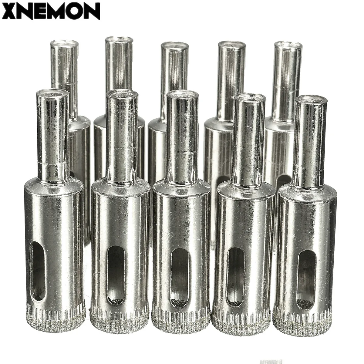 

XNEMON 10Pcs/Set 13mm 1/2 Inch Diamond Coated Drill Bit Set Tile Marble Glass Ceramic Hole Saw Drilling Bits For Power Tools