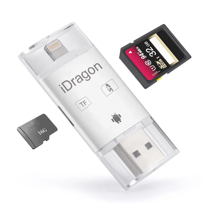 2 в 1 TF кард-ридер Micro SD кард-ридер OTG USB 2,0 Microsd кард-ридер для iphone/Android/Ipad