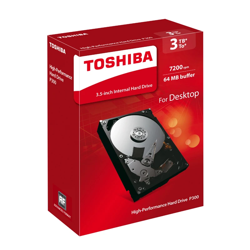Original Toshiba HDWD130AZSTA 3TB 3.5&quot Internal HDD SATA 3.0 7200RPM 64 MB Cache P300 Series Hard Drive Disk for Desktop PC |