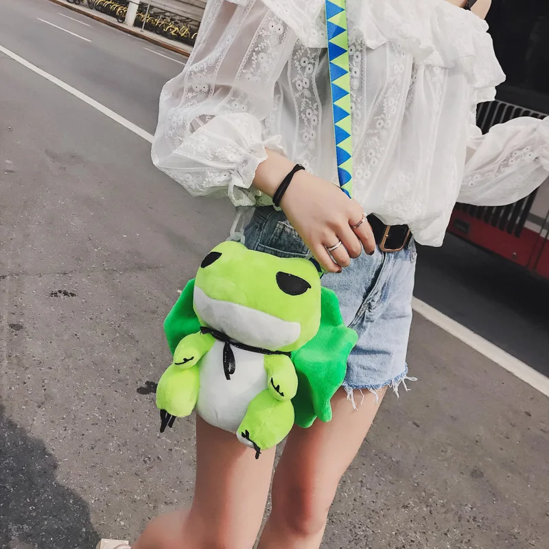 Япония Kawaii Повседневное игры путешествия лягушка плюшевый рюкзак сумка мягкая игрушка кукла животных для детей девочек детей подарки на день рождения
