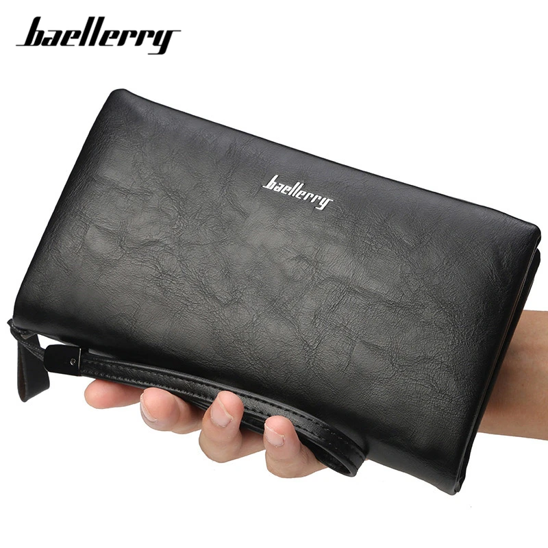 Большой кошелек Baellerry для мужчин мягкий мужской деловой клатч на запястье